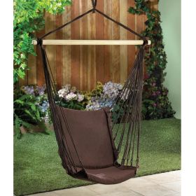 Accent Plus Dark Brown Recycled Cotton Garden Swing Chair