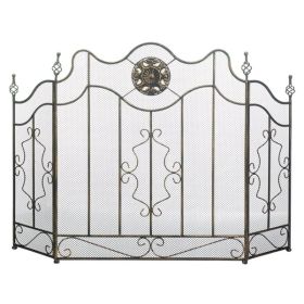 Accent Plus Fireplace Screen with Circular Ornament