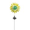 Summerfield Terrace Solar Lighted Garden Stake - Green and Yellow Flower