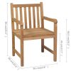 Patio Chairs 8 pcs with Anthracite Cushions Solid Teak Wood