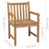 Patio Chairs 8 pcs with Light Blue Cushions Solid Teak Wood