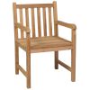 Patio Chairs 8 pcs with Light Blue Cushions Solid Teak Wood