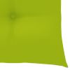 Patio Chairs 8 pcs with Bright Green Cushions Solid Teak Wood