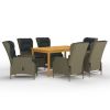 7 Piece Garden Dining Set Brown