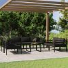 8 Piece Patio Lounge Set with Cushions Aluminum Anthracite