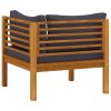 12 Piece Patio Lounge Set with Cushion Solid Acacia Wood