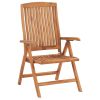 Reclining Patio Chairs with Cushions 8 pcs Solid Teak Wood