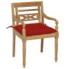 Batavia Chairs with Cushions 8 pcs Solid Teak Wood